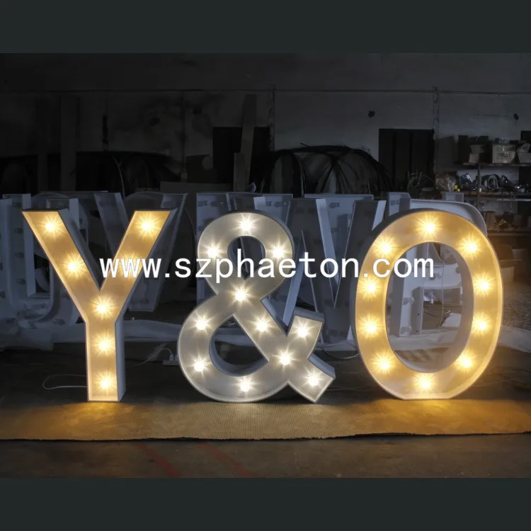Marquee Light Letters LED Bulb Sign for Event Party Supplies