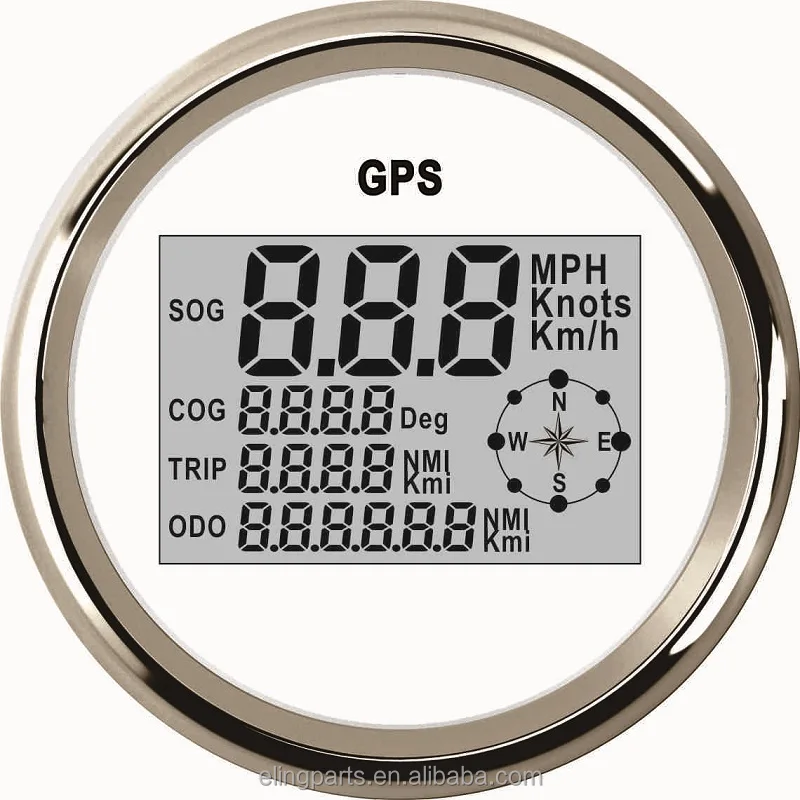 Лодка автомобилей 85 мм Цифровой GPS Спидометр одометром 0-999 узлов км/ч миль/ч 12 В/24 В с подсветкой яхта судно мотоцикл