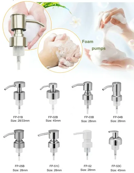 Металлический насос для шампуня 28/400 подходит стеклянной бутылки