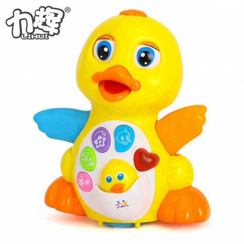 
Игрушки для малышей EQ, хлопнущие желтые утки, детские игрушки, электрические игрушки для малышей 