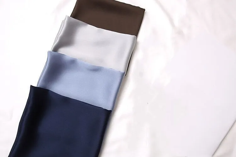 Fty Многофункциональный 9 однотонный Карманный носовой платок женский Шелковый квадратный шарф