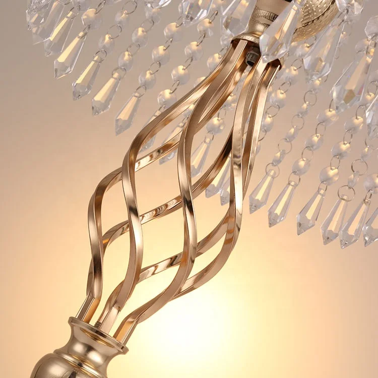 Изысканная оптовая продажа свадебный банкет Кристалл Золотой Серебряный стол центральный