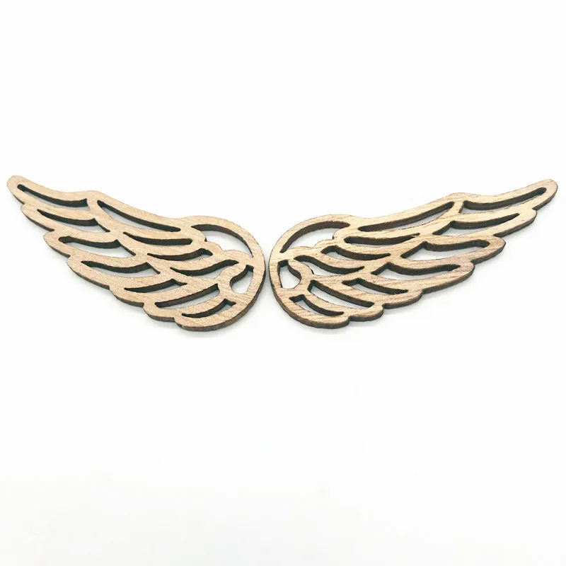 SUNNYCLUE 30 Paires Ailes En Bois D'Ange - 5 Styles Ornements DIY Non Fini Pour Bricolage Et Décoration