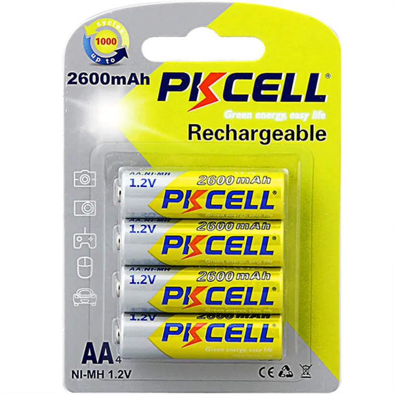 wholesale 1.2v AA size 2600mAh nimh pkcell rechargeable pack battery toys