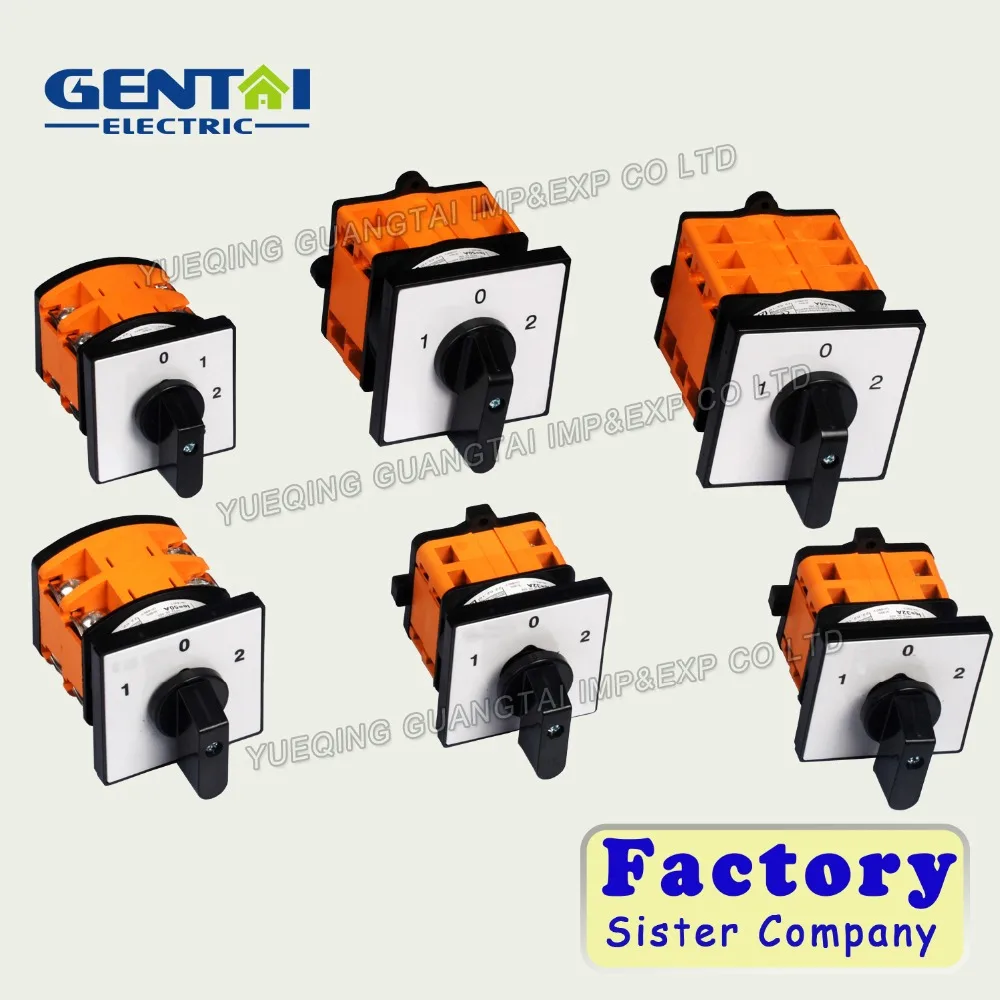 3-Position 2 Pole Rotary Selector Universal Rotary Cam Changeover Switch New czv 
