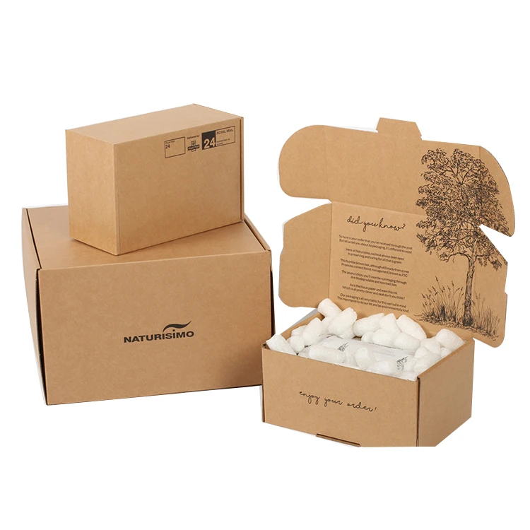 Custom Logo Foldable Corrugated Small Carton Clothes Gift Mailer Box Cardboard Packing Boxes for Shipping