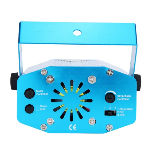 Mini Projector RG DJ Disco Strobe Flash Laser Stage Light for Christmas Decoration with MP3