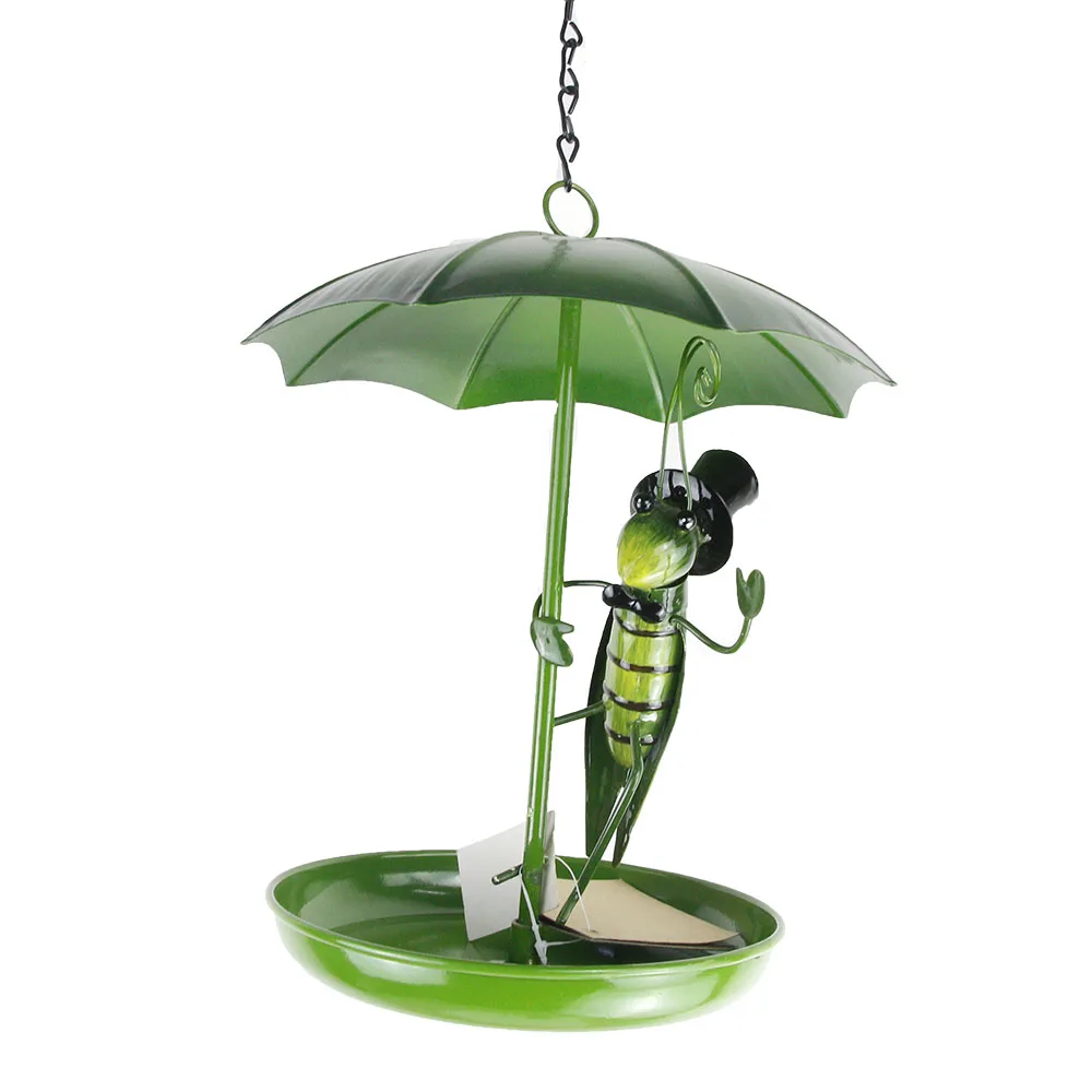 Hanging Ladybug Umbrella Shape Wild Bird Seed Feeder