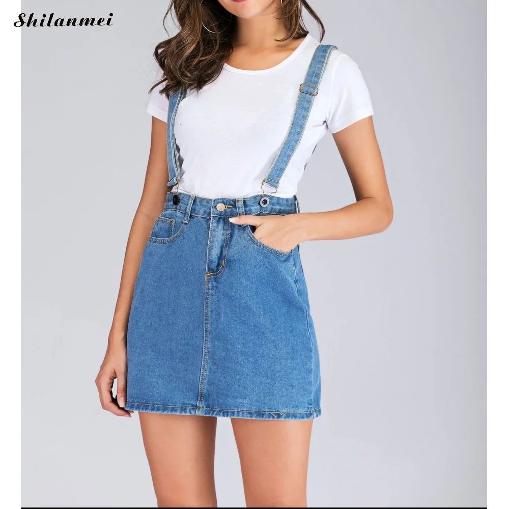 jeans suspender dress