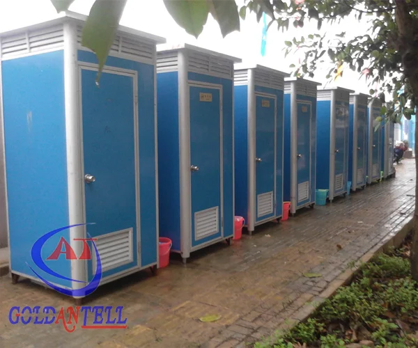 Customize logo and Color Outdoor GAT Steel Frame Structure Portable Mobile Toilet Public WC Booth