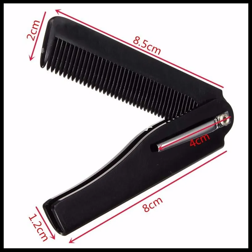 High Quality Mens Womens Beauty Handmade Folding Pocket Clip Hair Moustache Beard Comb
