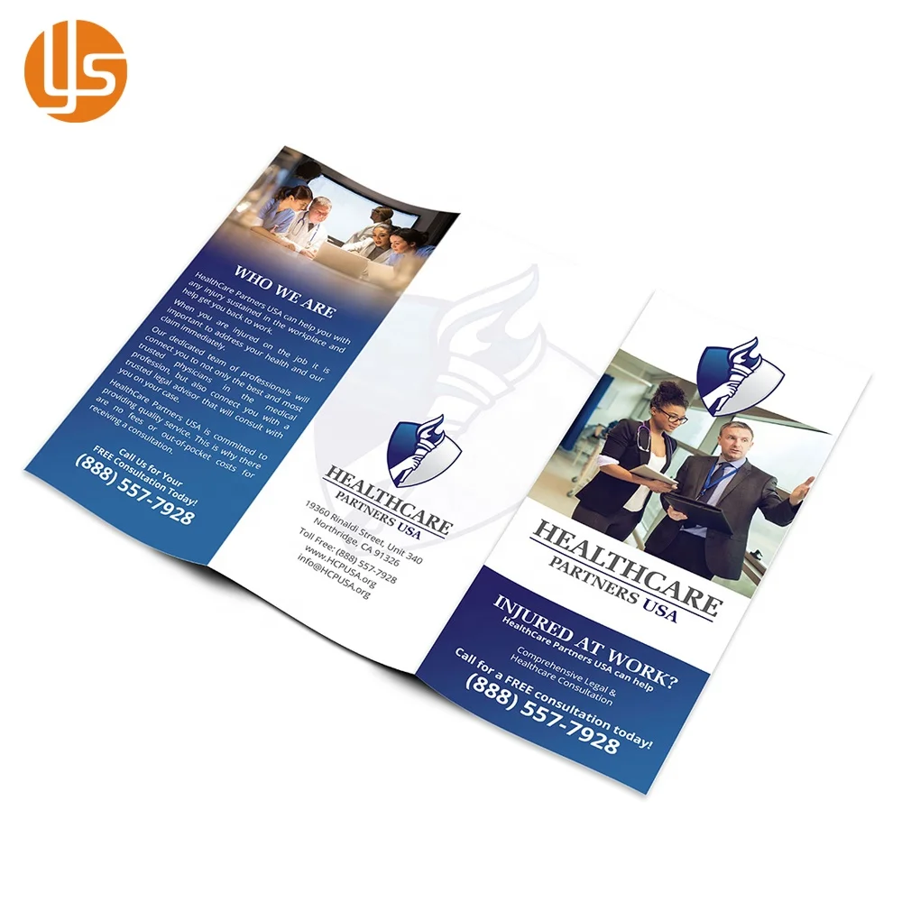Professional Custom Design Paper Colourful Brochure Pamphlet Pharmaceutical Folding Catalogue Brochure Printing
