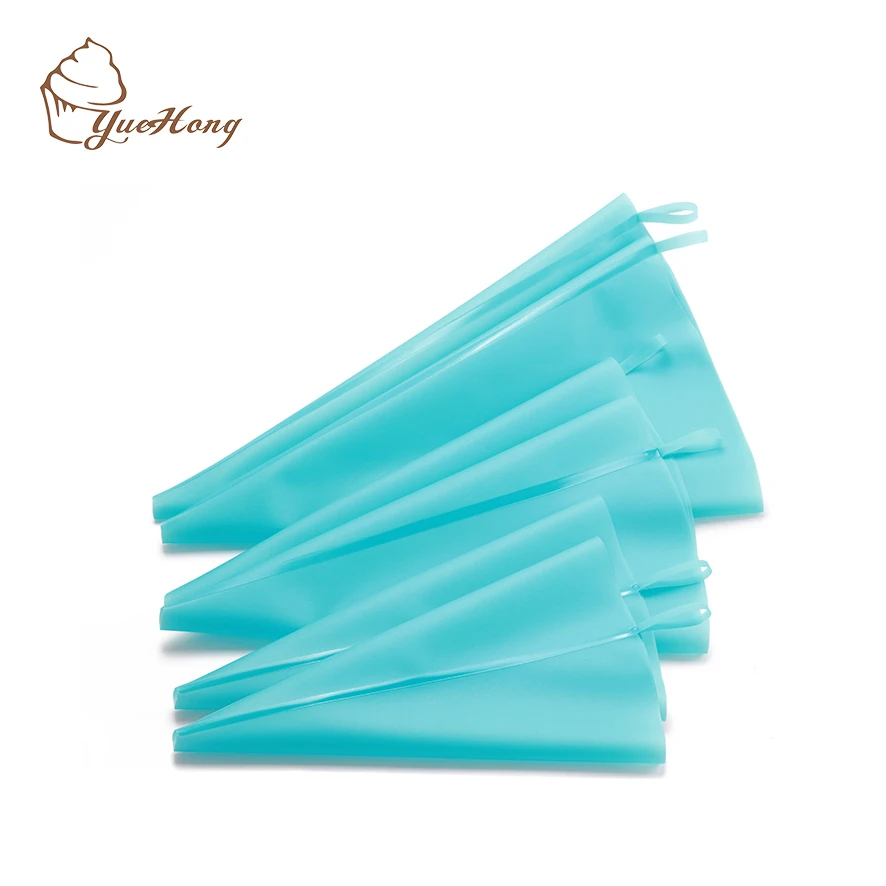 Pack Silicone Pastry Bags with Icing Couplers, Sizes Reusable  Decorating Silicone Icing Piping Bags