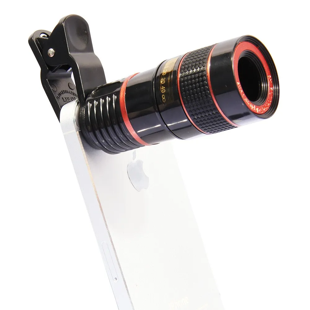 2019 Универсальный зажим 8x зум телескоп Мобильный объектив для мобильного