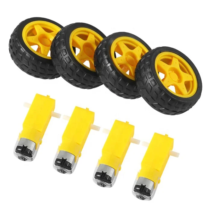 Высококачественный пластиковый редукторный двигатель постоянного тока 1:48 TT с колесиком для самостоятельного робота-автомобиля