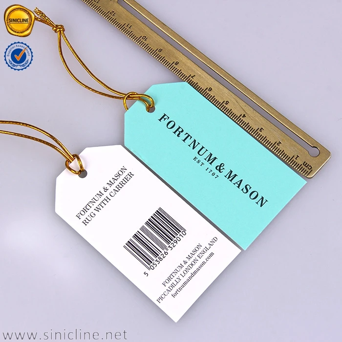 custom hang tags with elastic string