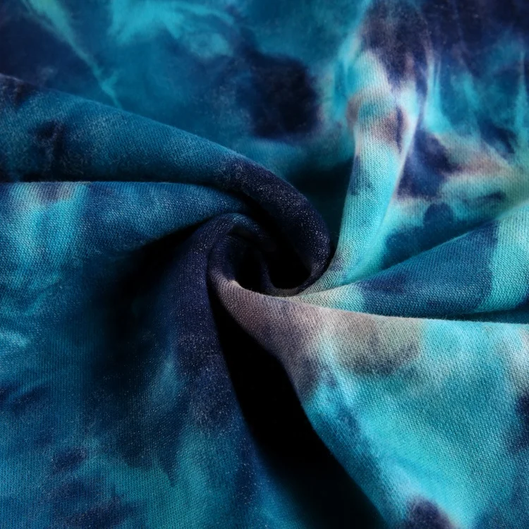 Multicolor Printed CVC Plain Custom Digital Print Knit Stretch Cotton Terry Cloth Fabric for Hoodie