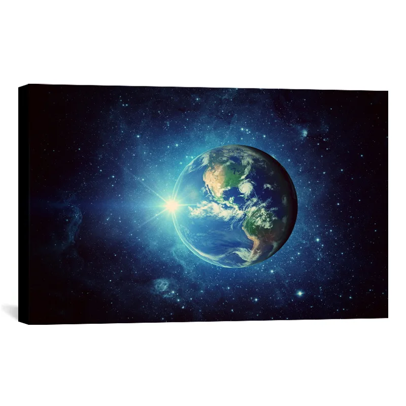 1 Panel Modern HD Planet View Earth Landscape Canvas Painting Space Poster led canvas printing