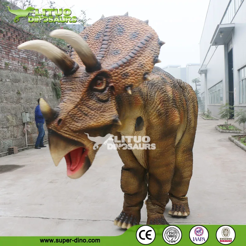 トリケラトプスコスチューム 90-130CM 4点セット 恐竜トリケラトプスコスチュームと一緒に歩く4本の足