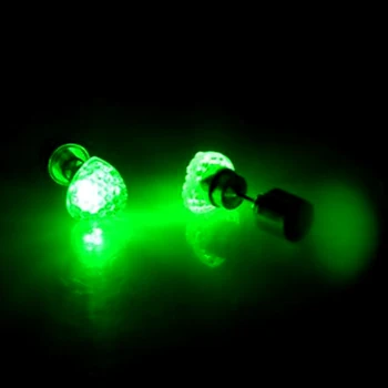 Light Up LED Bling Earrings Ear Studs Dance Party Accessories Blinking