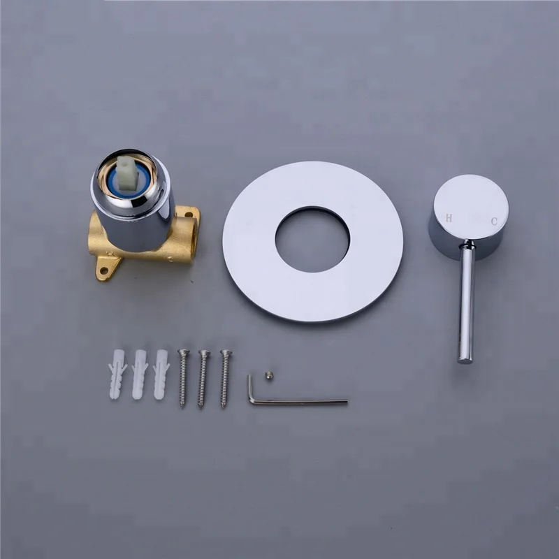 
Круглый смеситель для душа, смеситель из твердой латуни, регулирующий клапан, настенный смеситель, клапан, черный/хром/матовый золотой 