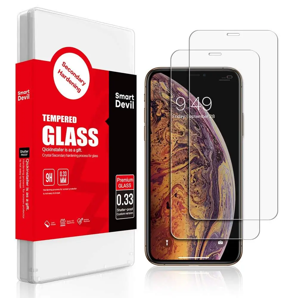 Smartdevil Filme Frontal,Protetor De Tela De Vidro Temperado Para Iphone Xs  Max,[2 Pacotes]] [fácil Instalação] - Buy Vidro Temperado Protector,Clear  Frente Filme,Protetor De Tela Para Iphone Xs Max Product on Alibaba.com