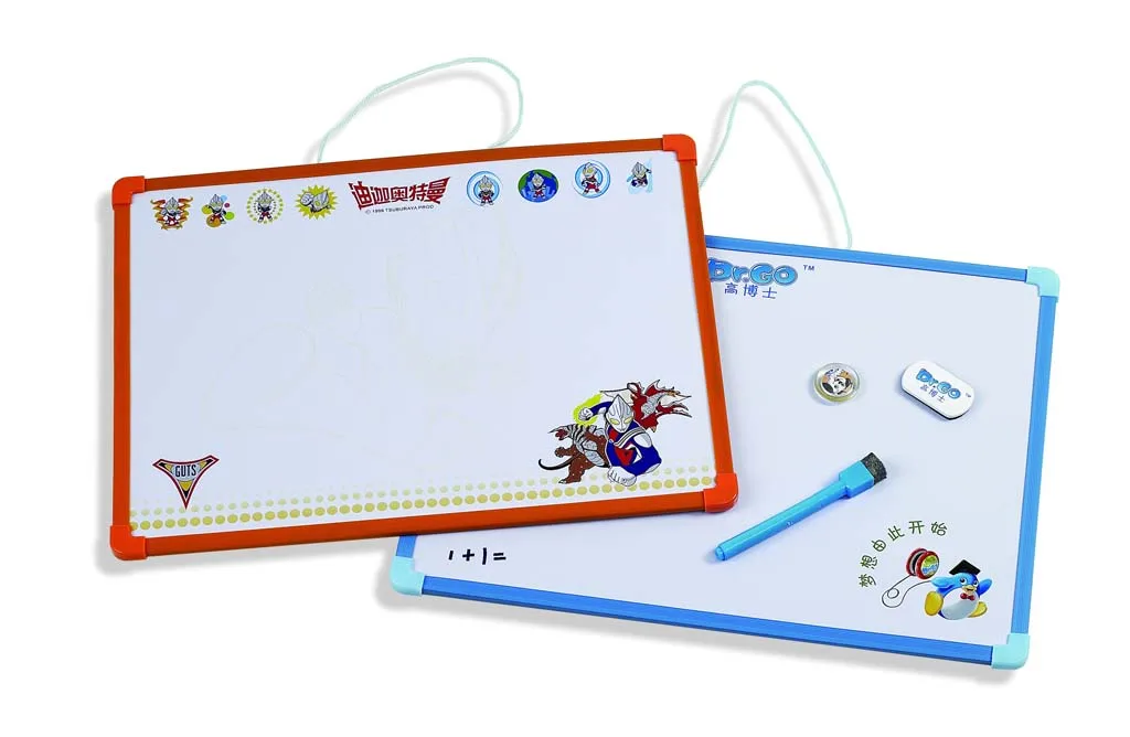 Маленькая белая доска, Детские магнитные наборы игрушек для рисования, белая доска для письма, белая доска с пластиковыми краями, мультяшная доска для детей