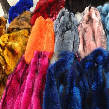 Окрашенная кожа из меха енота/меховая кожа из дубленого материала