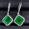 18k gold 4.5ct emerald earring