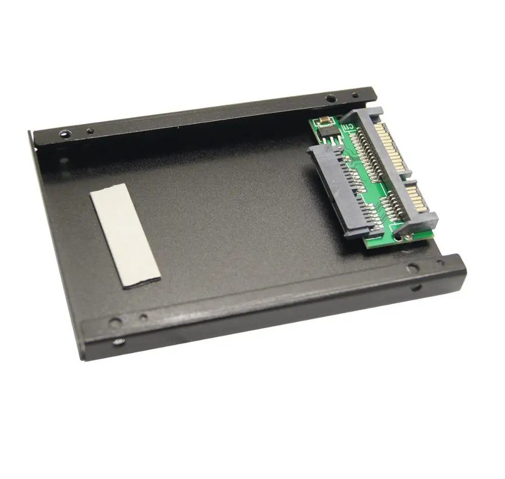 Black ZHBAOYU 1.8 inch Micro SATA HDD/SSD to 2.5 inch SATA Hard Drive Caddy Adapter