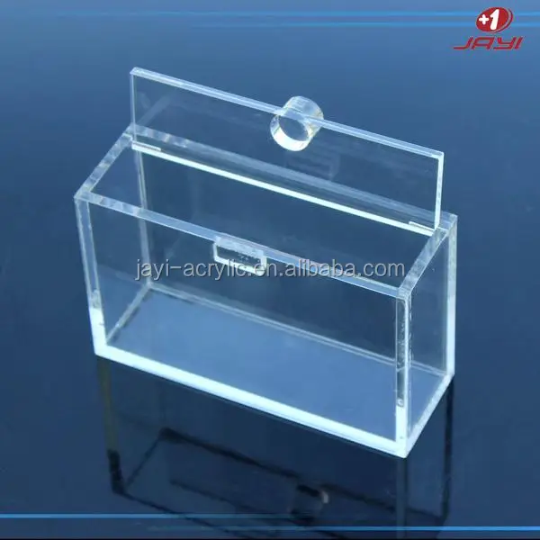 Clear Custom Made Hinged Lids Acrylic Box