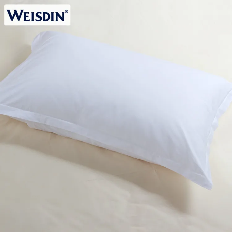 Оптовая продажа пользовательские наволочки сатин ткань hotel плотная белая хлопковая