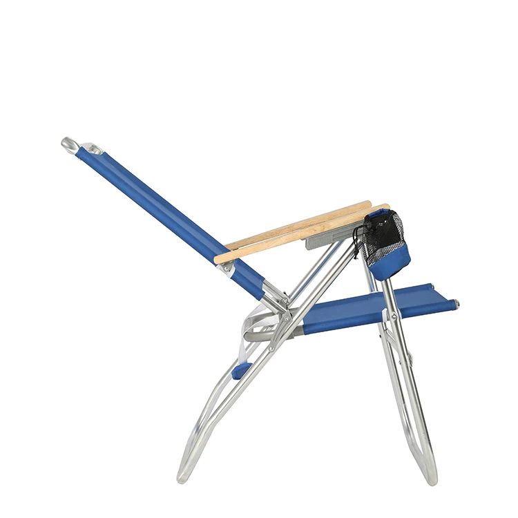 Портативный Легкий алюминиевый складной стул для пляжа с держателем для чашки
