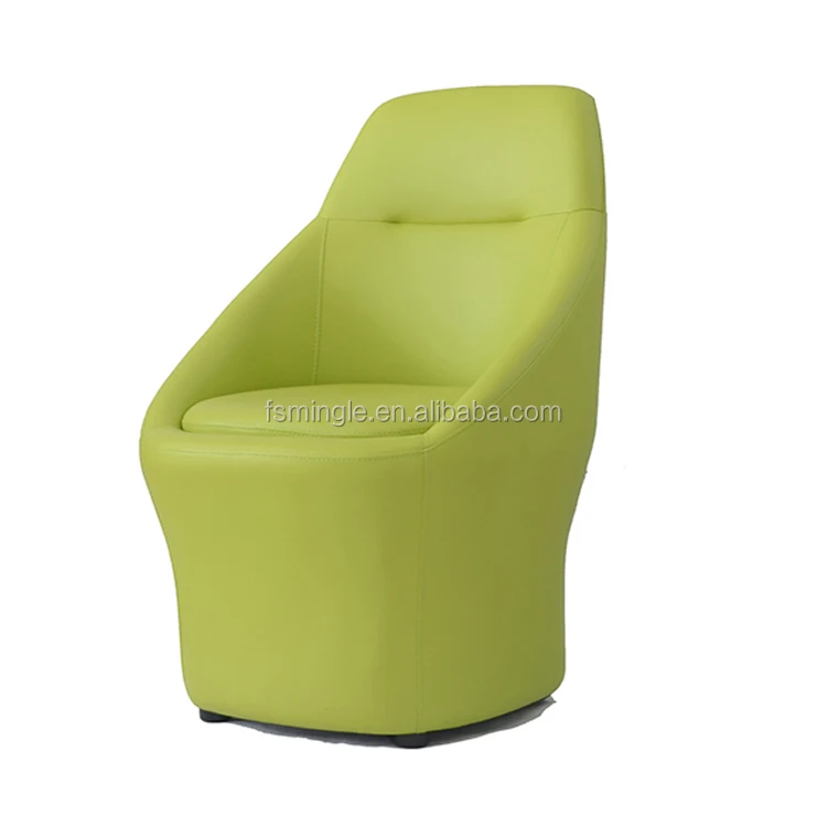 Высокая спинка досуг кожаный стул твердой древесины рамки один стульчики детские кресло для лобби