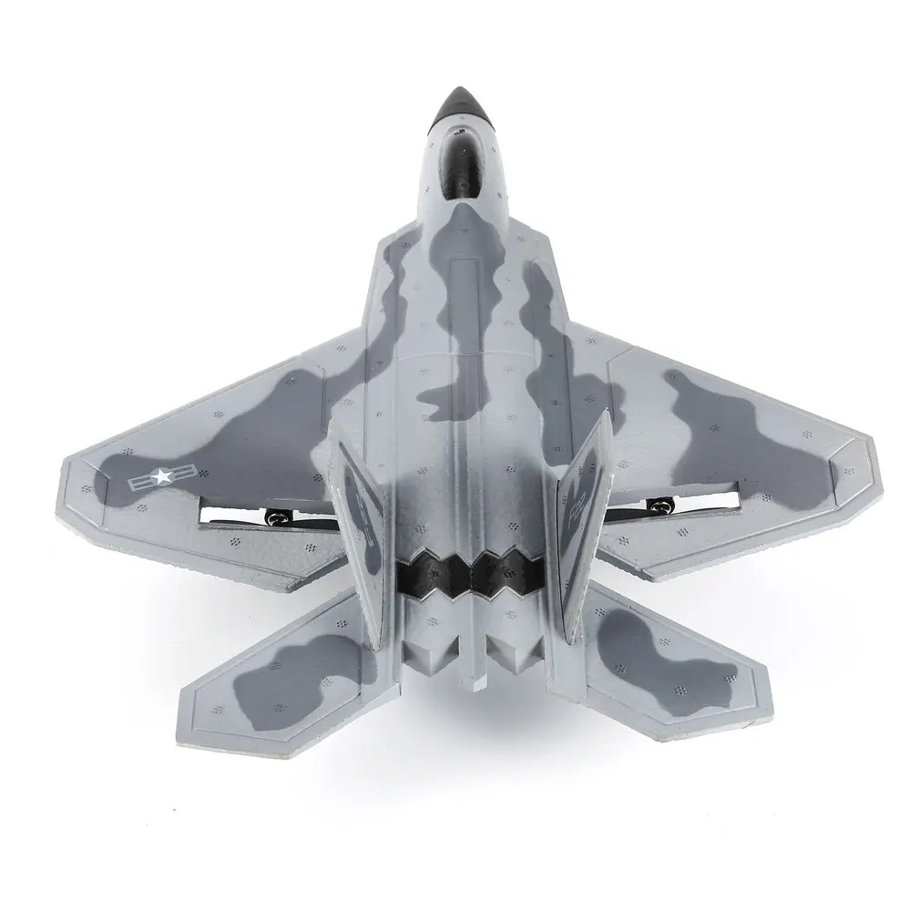 Avion RC F-22 2,4 GHz – 3 Canaux Avec Gyroscope – Lumières LED – Charge USB – Débutant Et Adulte – En Mousse EPP (jaune)