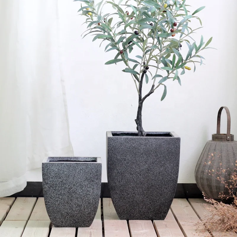 Classic Design Floor Planter Big Size Outdoor Cement Flower Pot for Home Decor Garden Decoration
