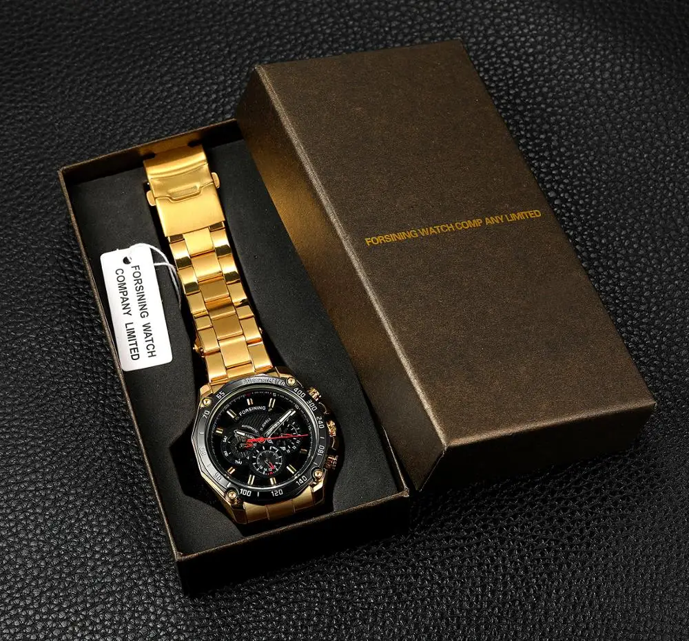 Forsining Multifunctional Date Watch Custom Mechanical Luxury Brand Automatic Men Expensive Water Resistant Watches