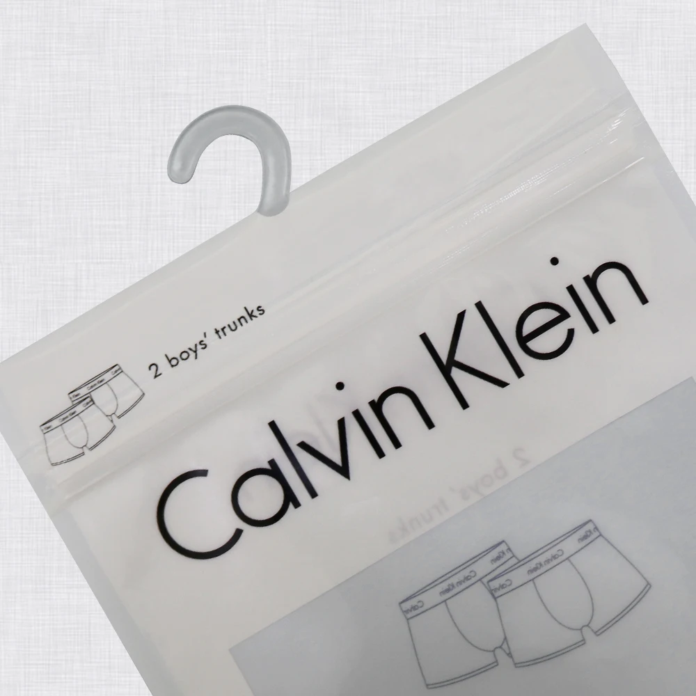 Resealable Plastic Garment Man Underwear Bag Hook Bag Hooked Underwear