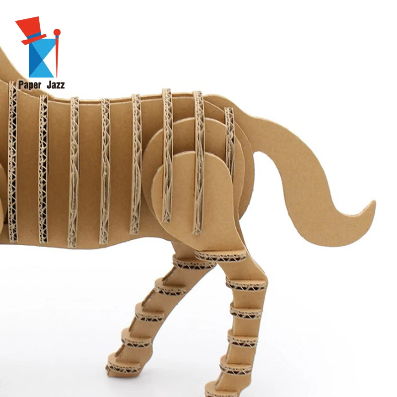 STC Déco Carton 3D – Cheval Debout – Maquette En Carton à Assembler, Grand Modèle, Parfait Pour Les Fans D’équitation – Dès 36 Mois