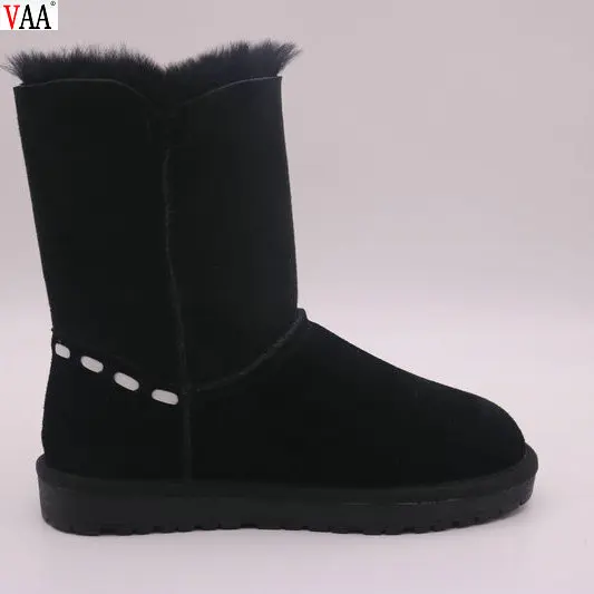 
Классические женские сапоги из овечьей кожи на одной пуговице, милые сапоги в простом стиле из натуральной кожи 