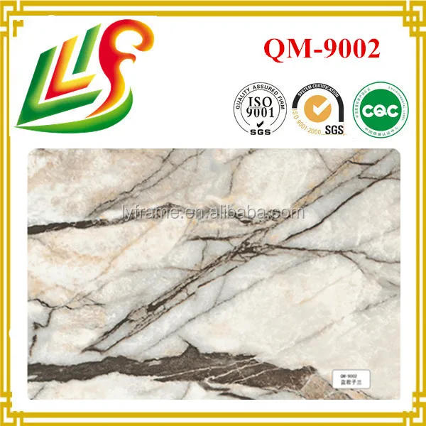 Деревянный дизайн ПВХ мраморный лист с высокой глянцевой водонепроницаемой УФ поверхностью Мраморный