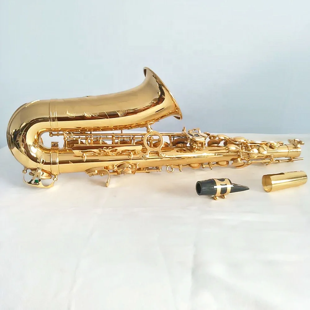 Sax Alto Eb Gold Lacquer Playing Music Instruments