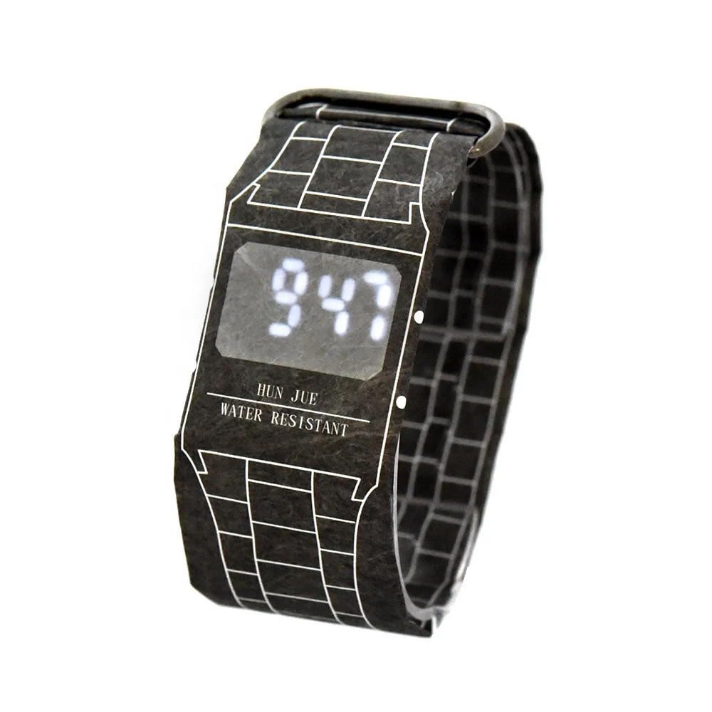 
Цифровые часы мужские наручные светодиодные водонепроницаемые часы с бумажной коробкой для женщин и мужчин 