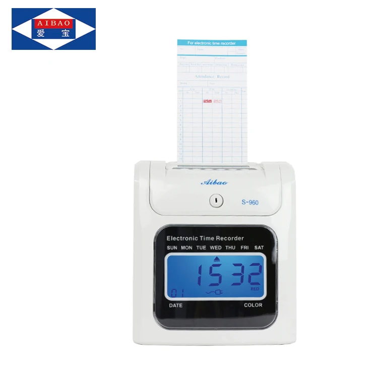 Office Card Punching Time Attendance Machine Price