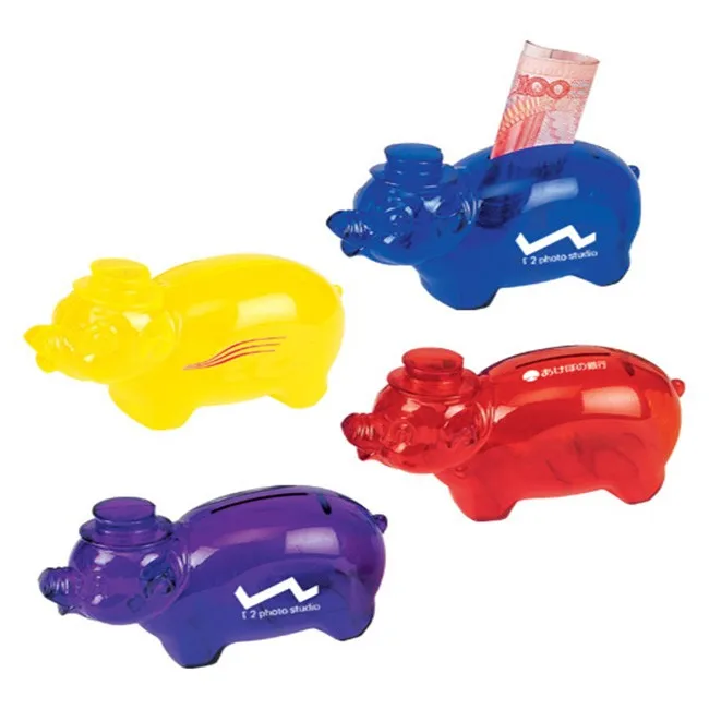 Рекламная пластиковая Прекрасная Синяя свинья-копилка с большим шумом