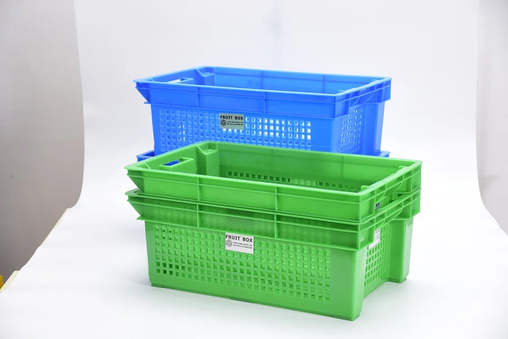 Nested Plastic UGET Practical Unfoldable Nested Plastic Crate for Fruit Storage and ...