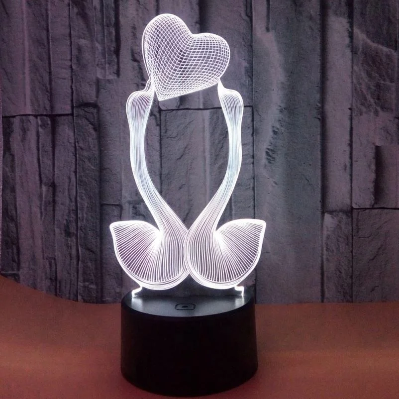 Collienght Personalisierte 3D-LED-Fotolampe – Herz-Design Mit Nachricht, Nachtlicht, Geschenk