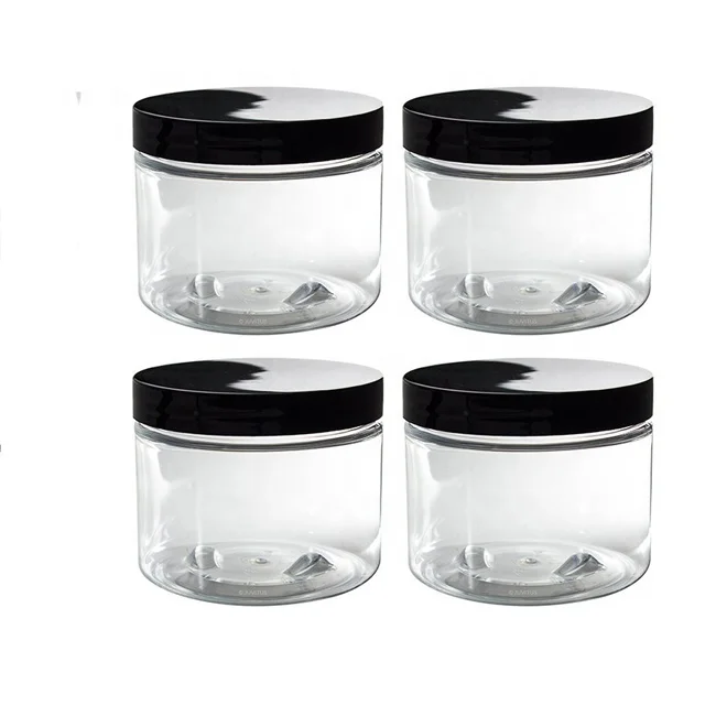 500ml Wide Mouth Clear Pet Ice Cream Jars Food Container Jars