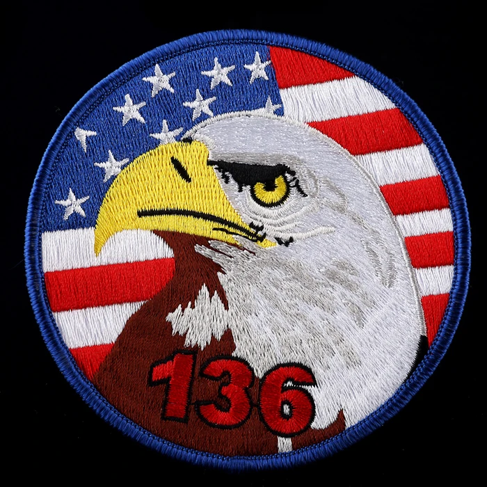 eagle with usa flag patch full