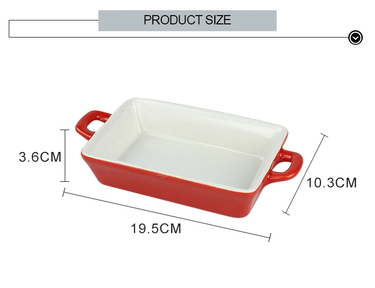 Restaurant Ceramic Baking Pans Wholesale Household 2 Ear Baking Dishes